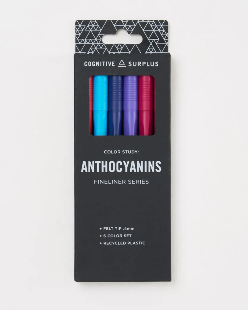 Cognitive Surplus Anthocyanins Fineliner Pens (Pack of 6)* Pens | Botany