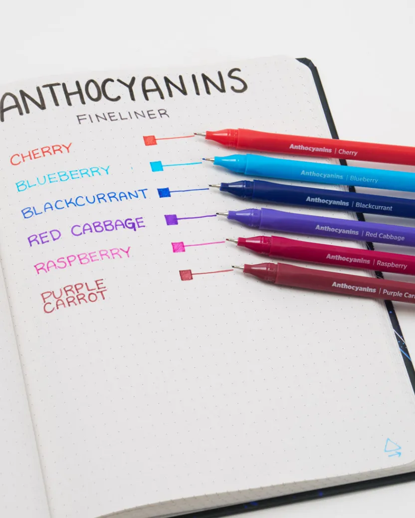 Cognitive Surplus Anthocyanins Fineliner Pens (Pack of 6)* Pens | Botany