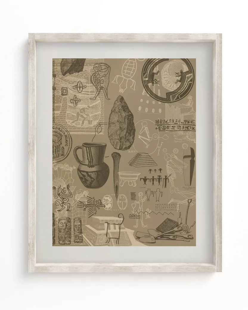 Cognitive Surplus Archaeology Scientific Illustration Art Print | * Wall Art | Anthropology & Archaeology