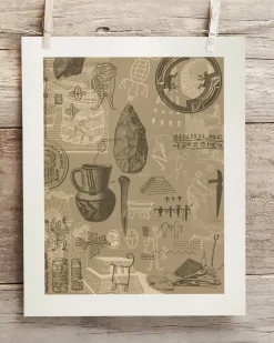 Cognitive Surplus Archaeology Scientific Illustration Art Print | * Wall Art | Anthropology & Archaeology