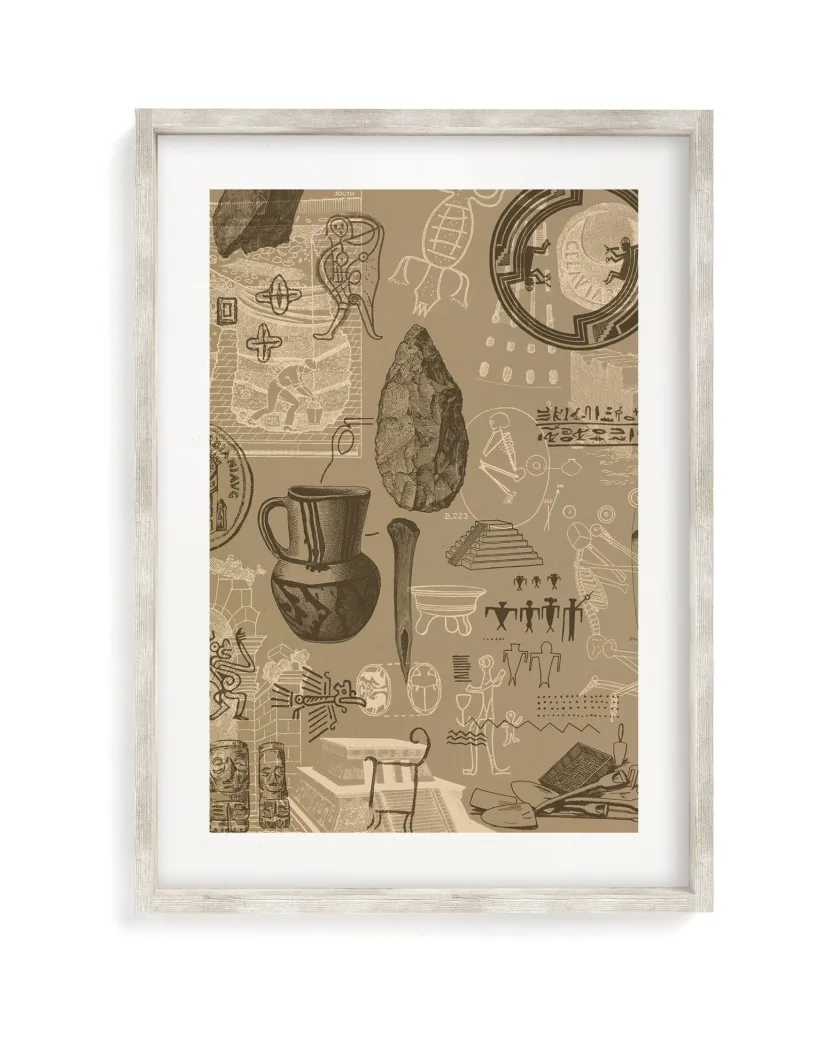 Cognitive Surplus Archaeology Scientific Illustration Art Print | * Wall Art | Anthropology & Archaeology
