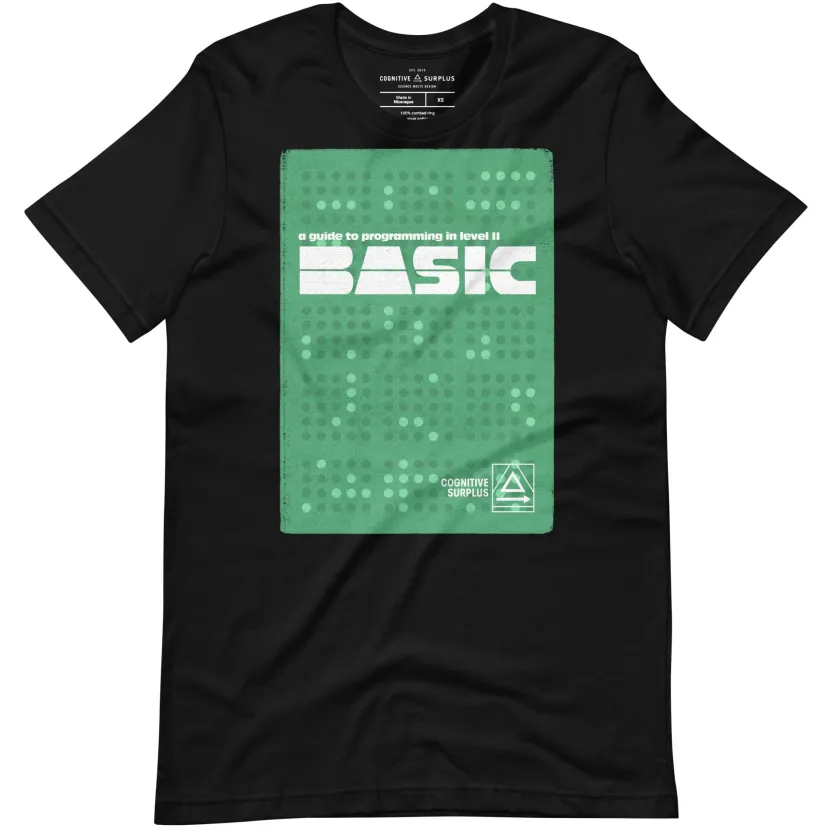 Cognitive Surplus BASIC Programming Graphic Tee* Unisex Graphic Tees | Computer Science