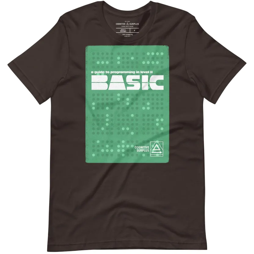 Cognitive Surplus BASIC Programming Graphic Tee* Unisex Graphic Tees | Computer Science