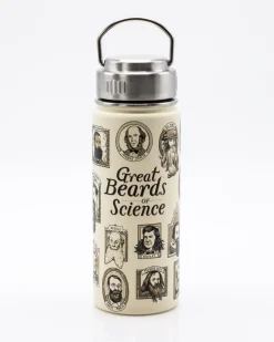 Cognitive Surplus Beards of Science 18 oz. Stainless Steel Water Bottle / Travel Mug | * Travel Mugs | Water Bottles
