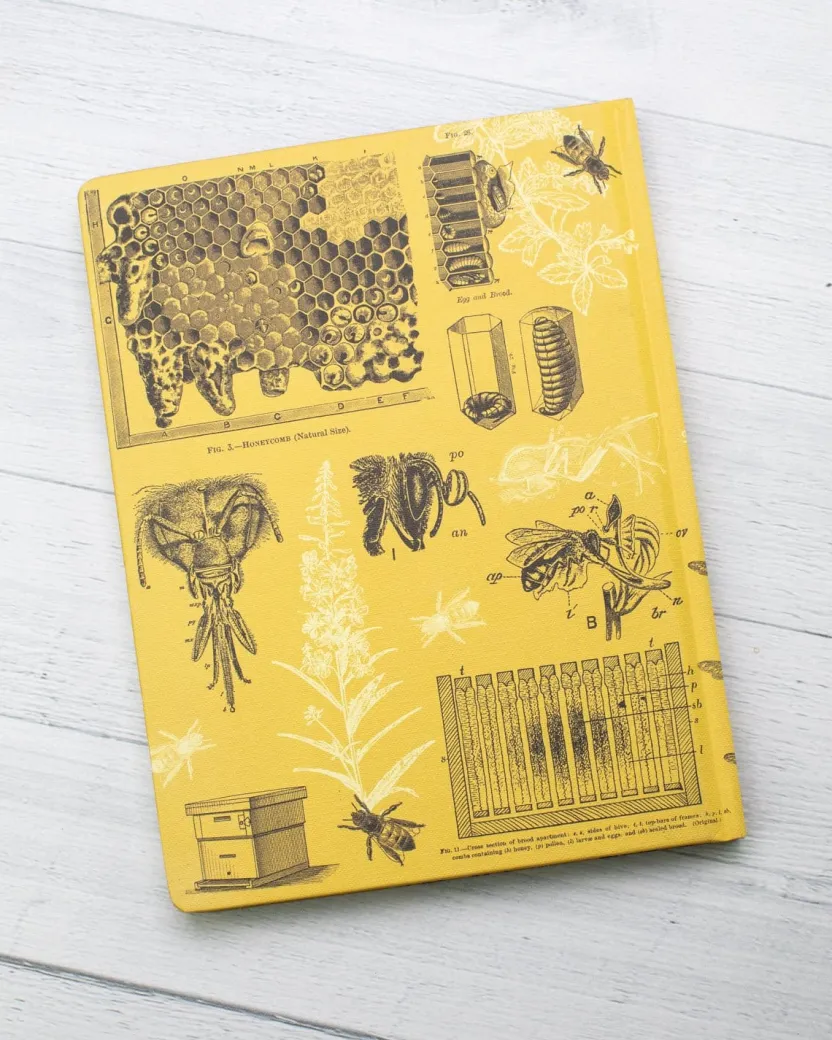 Cognitive Surplus Bee Hardcover Notebook | Insect Print* The Hypothesis | Kitchen Science