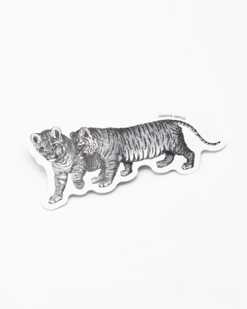 Cognitive Surplus Bengal Tiger Cubs Sticker* Stickers | Biology