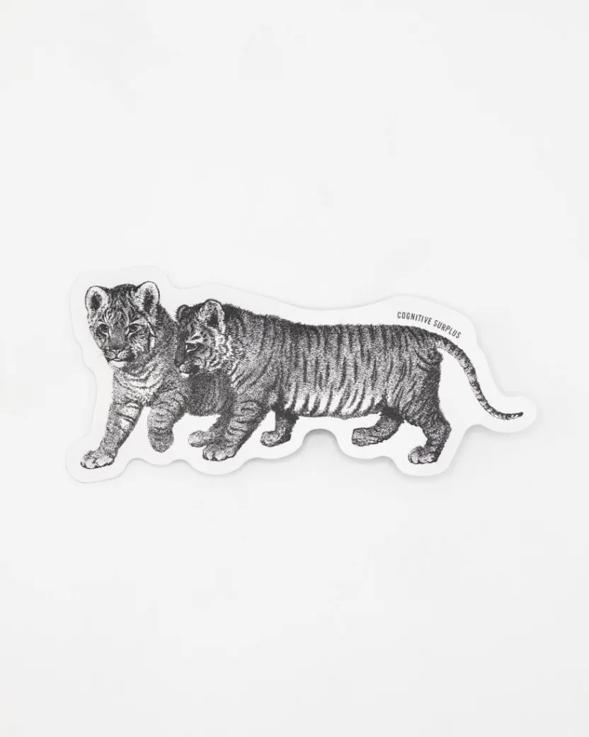 Cognitive Surplus Bengal Tiger Cubs Sticker* Stickers | Biology
