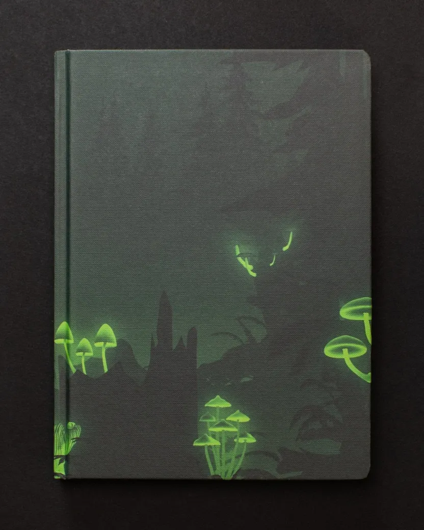 Cognitive Surplus Bioluminescent Mushrooms Dark Matter Notebook* Black Paper Notebooks | The Dark Matter