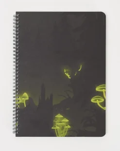 Cognitive Surplus Bioluminescent Mushrooms Spiral Notebook | * The Helix | Botany