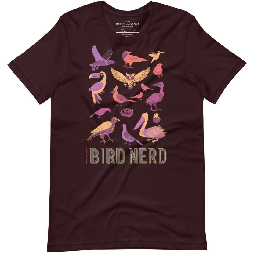 Cognitive Surplus Bird Nerd Graphic Tee* Unisex Graphic Tees | Ornithology