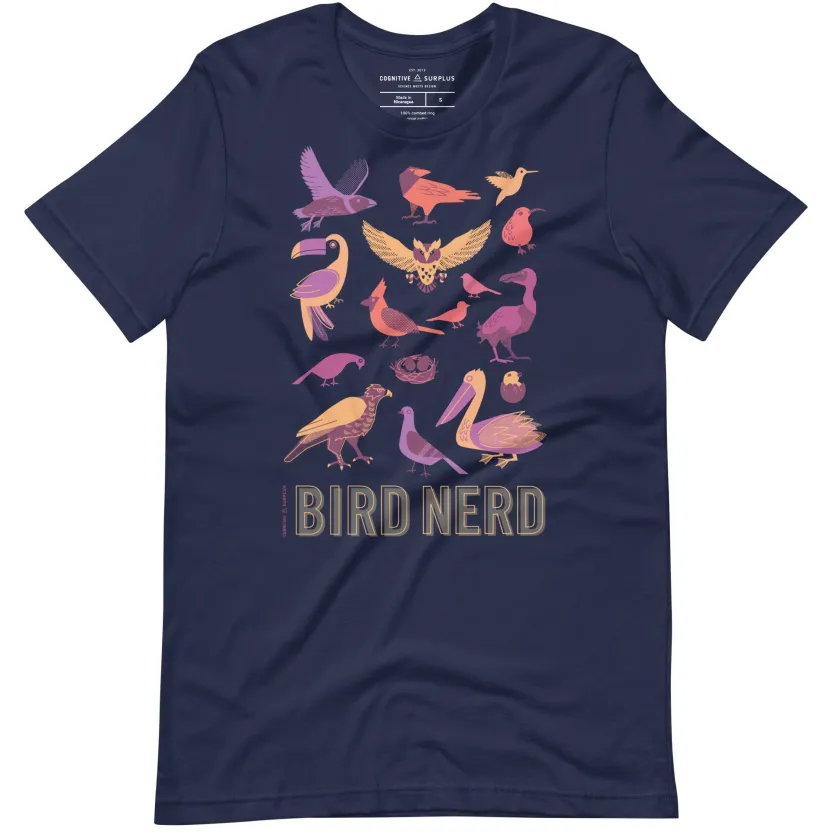 Cognitive Surplus Bird Nerd Graphic Tee* Unisex Graphic Tees | Ornithology