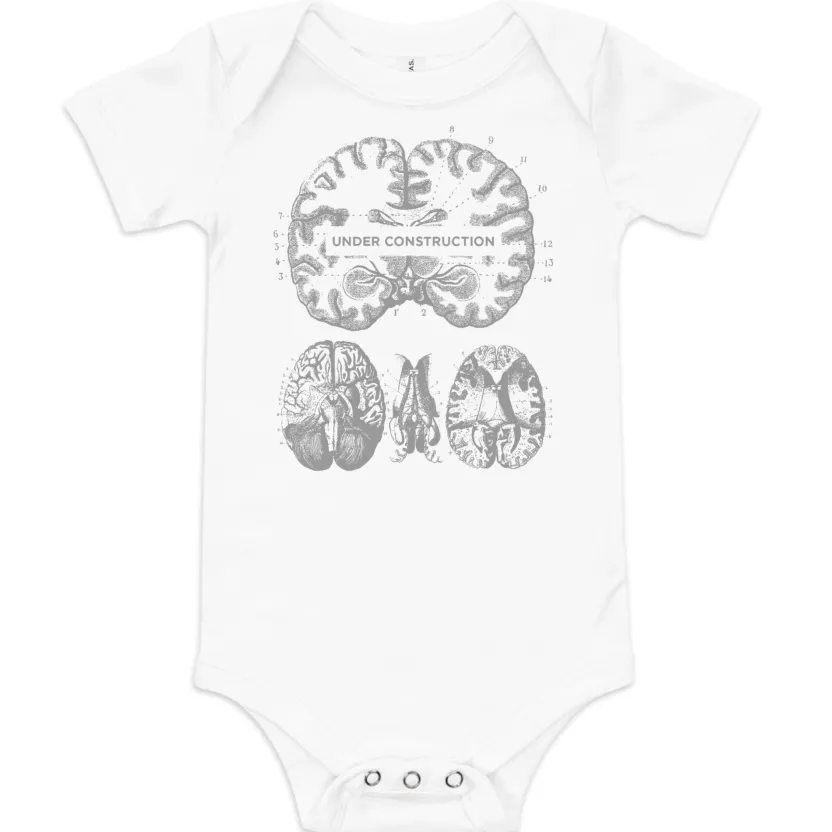 Cognitive Surplus Brain Under Construction Baby Bodysuit* Baby Bodysuits | Medicine