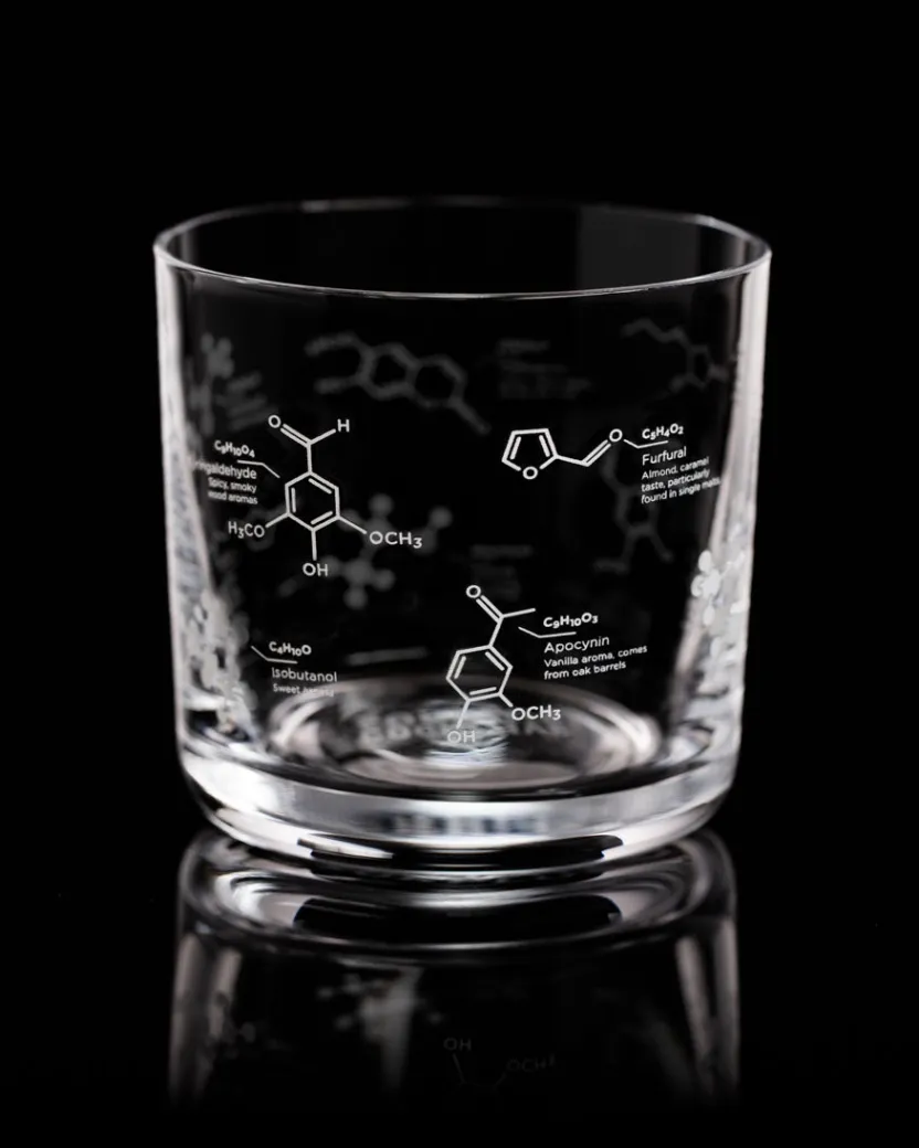 Cognitive Surplus Chemistry of Whiskey Glass - Scotch Glass | * Rocks Glasses | Pharmacy