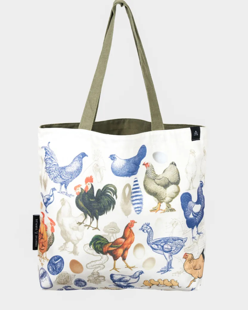 Cognitive Surplus Chickens & Eggs Tote Bag | Reversible Tote* Tote Bags | Veterinary Science
