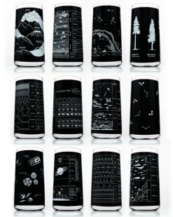 Cognitive Surplus Classic Science Drinking Glasses Set of 12 | * Drinking Glasses | Multi-Pack Collections