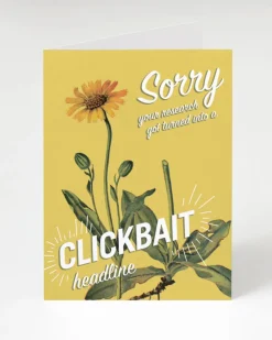 Cognitive Surplus Clickbait Headline Greeting Card | * Greeting Cards