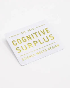 Cognitive Surplus Logo Gold Sticker* Stickers