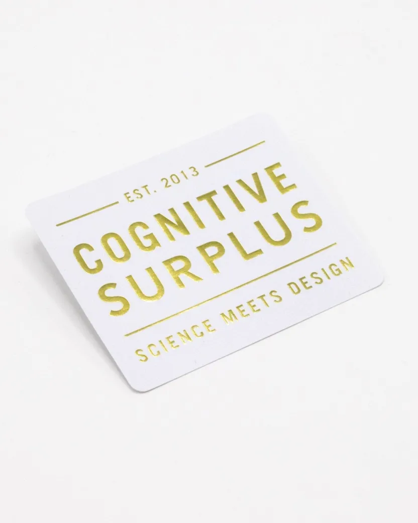 Cognitive Surplus Logo Gold Sticker* Stickers