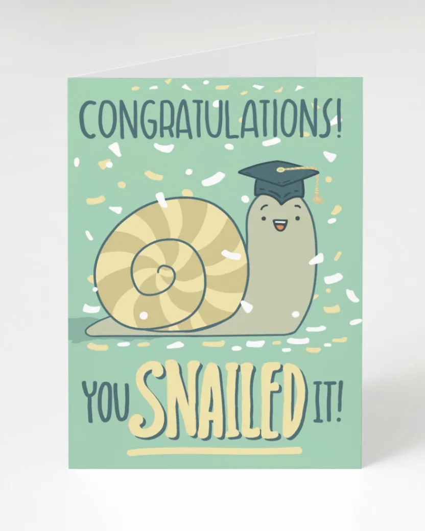 Cognitive Surplus Congratulations Snail Graduation Card - Slow Graduation | * Greeting Cards