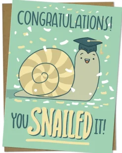 Cognitive Surplus Congratulations Snail Graduation Card - Slow Graduation | * Greeting Cards
