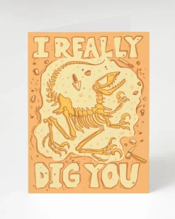 Cognitive Surplus Dig You Paleontology Love Card - Dinosaur Card | * Greeting Cards