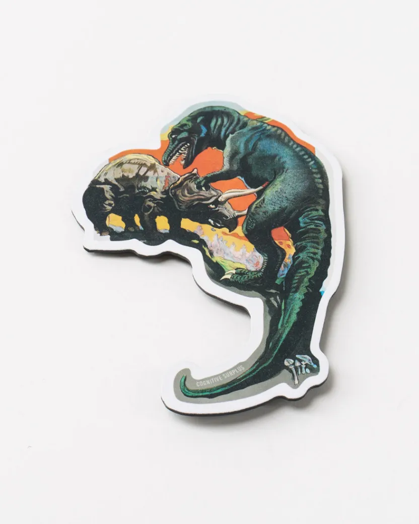 Cognitive Surplus Dinosaur Fight Magnet* Magnets | Paleontology