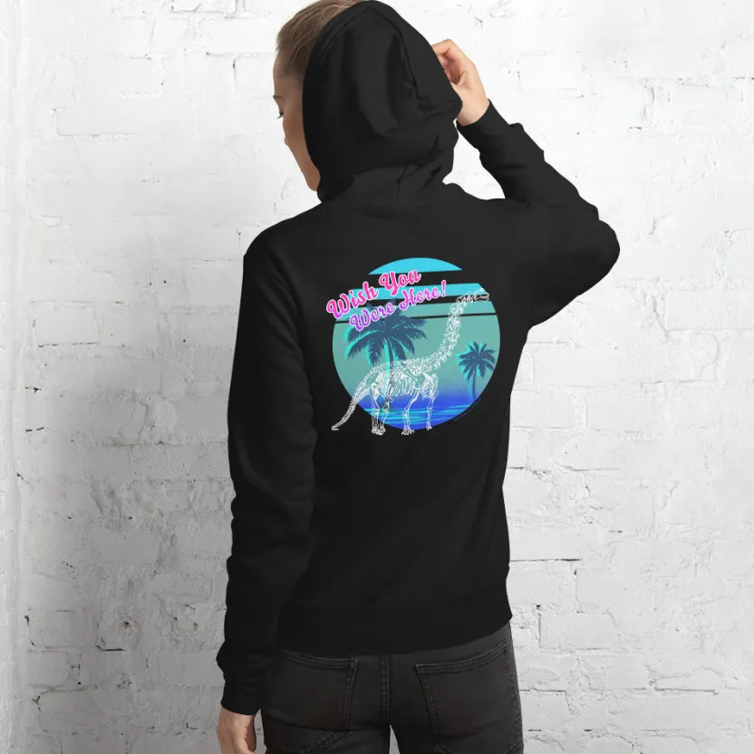 Cognitive Surplus Dinosaur Wish You Were Here Hoodie* Hoodies | Paleontology