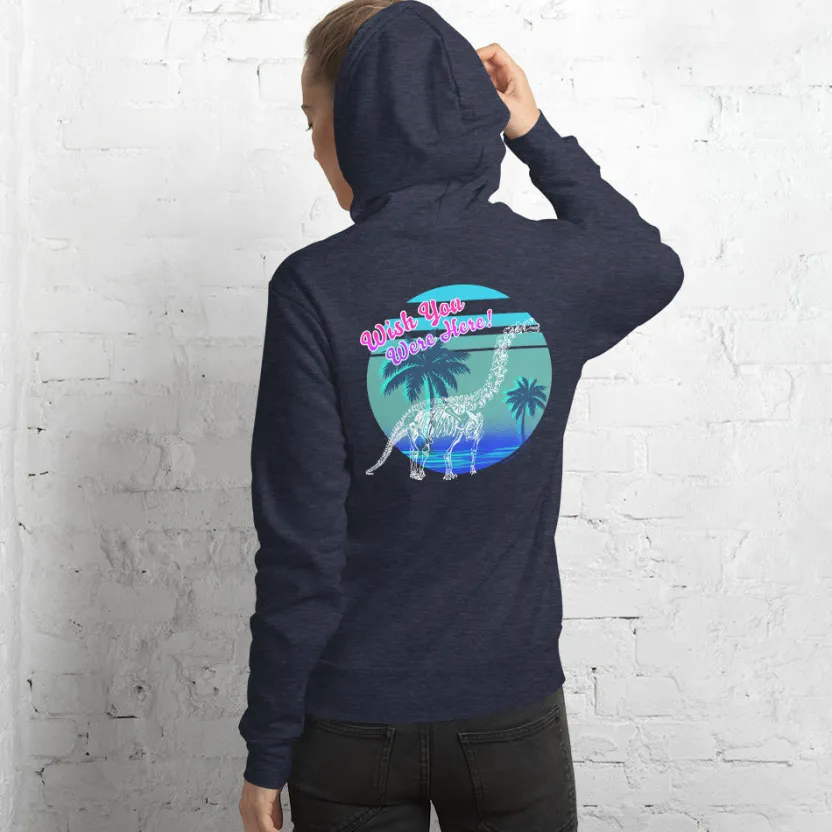 Cognitive Surplus Dinosaur Wish You Were Here Hoodie* Hoodies | Paleontology