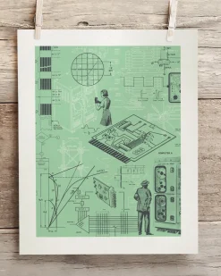 Cognitive Surplus Early Computers Museum Print | Programmer Gift* Wall Art | Physics