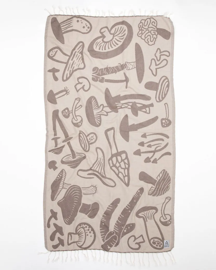 Cognitive Surplus Edible & Poisonous Mushrooms Turkish Towel* Turkish Towels | Botany