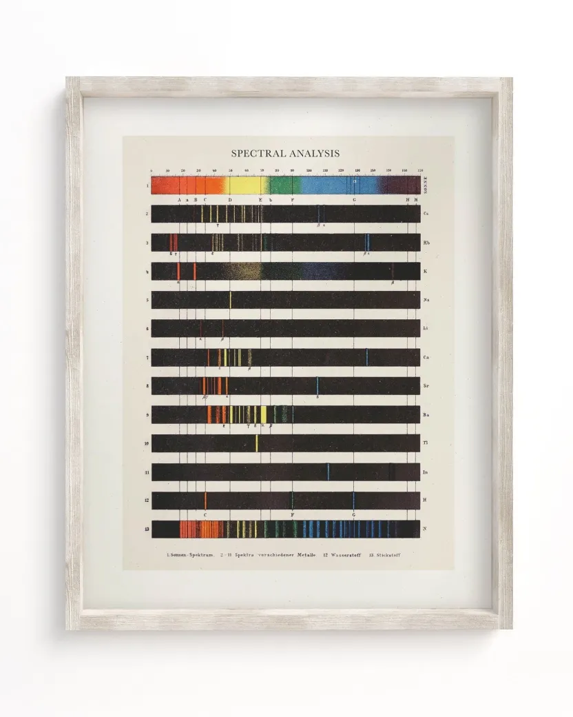 Cognitive Surplus Electromagnetic Spectra Scientific Illustration Museum Print* Wall Art | Physics
