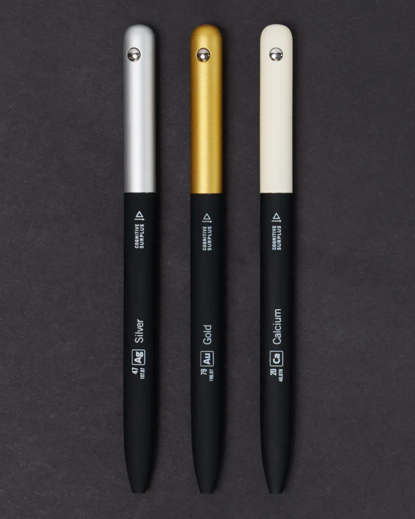 Cognitive Surplus Element Gel Pens (Single)* Black Paper Notebooks | Pens