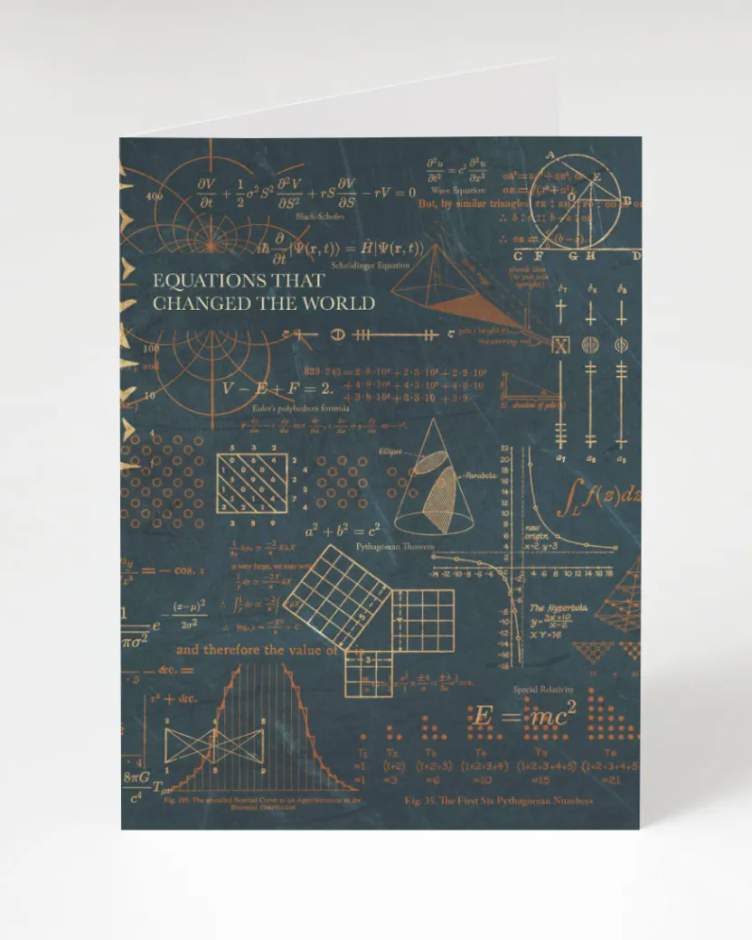 Cognitive Surplus Equations That Changed the World - Math Greeting Card | * Greeting Cards | Math