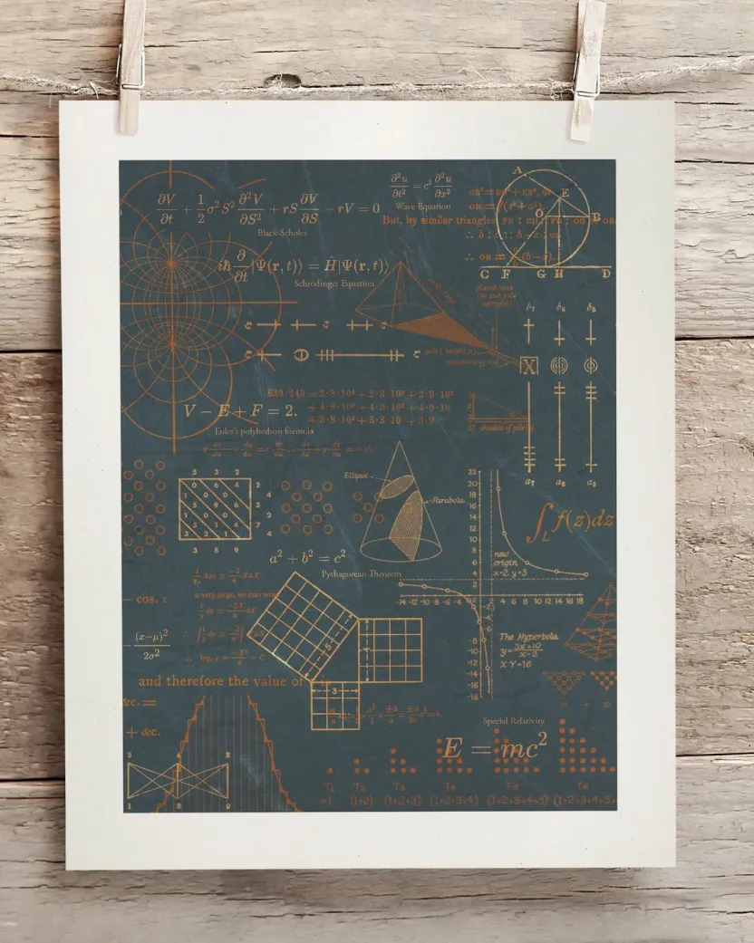 Cognitive Surplus Equations That Changed the World Museum Print* Wall Art | Physics