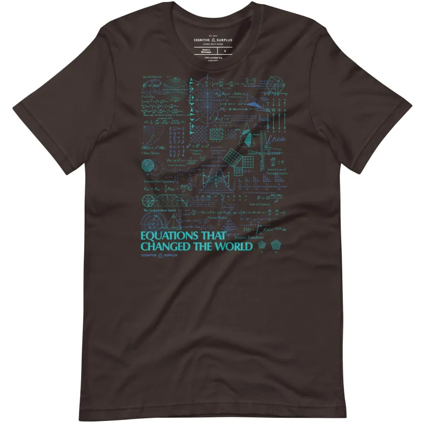 Cognitive Surplus Equations That Changed the World Graphic Tee* Unisex Graphic Tees | Math