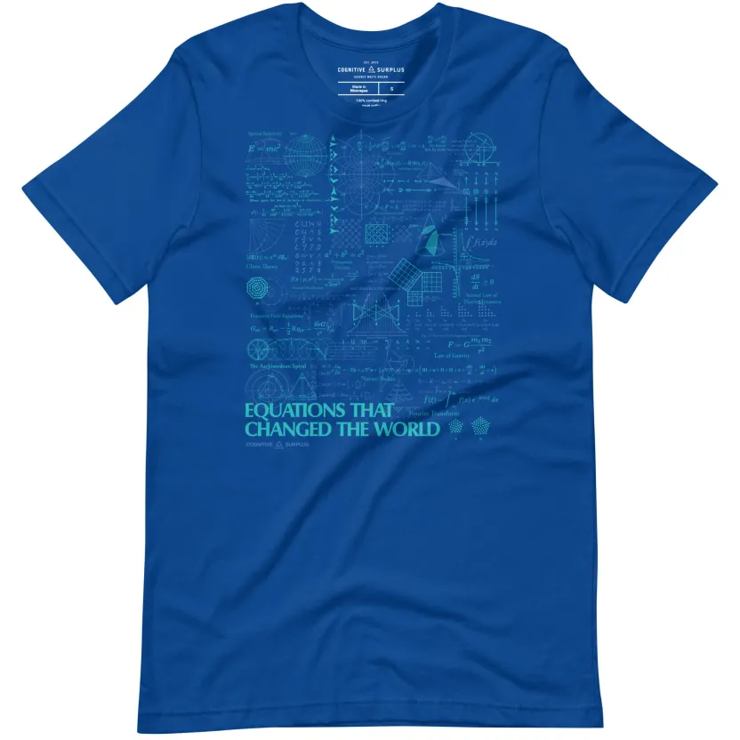 Cognitive Surplus Equations That Changed the World Graphic Tee* Unisex Graphic Tees | Math