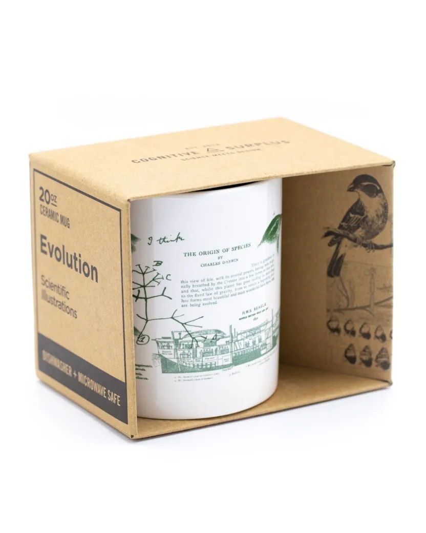 Cognitive Surplus Evolution Science Mug 20 oz | Biology Gifts* Mugs | Ornithology