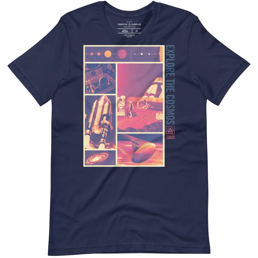 Cognitive Surplus Explore the Cosmos Graphic Tee - Magenta* Unisex Graphic Tees | Engineering