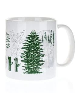 Cognitive Surplus Forest & Trees Mug 20 oz | Botanical Print Science Mug* Mugs | Biology