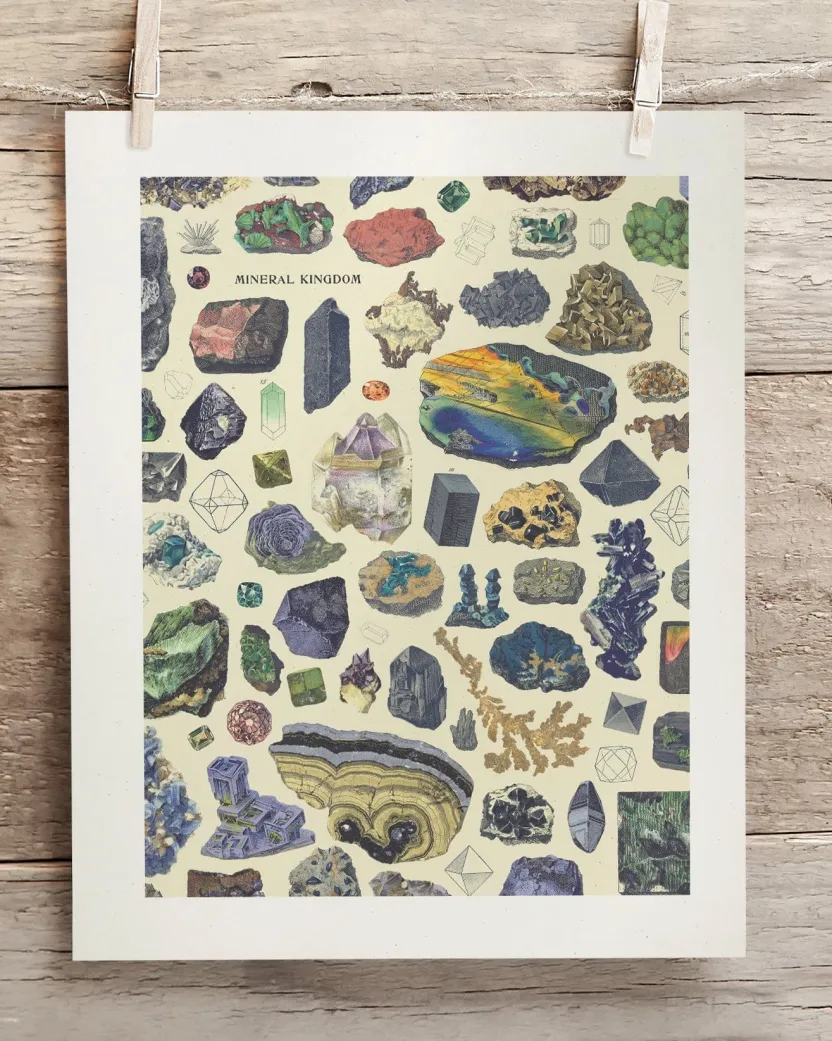 Cognitive Surplus Gems & Minerals Museum Print | Geology Gift* Wall Art | Geology + Earth Science