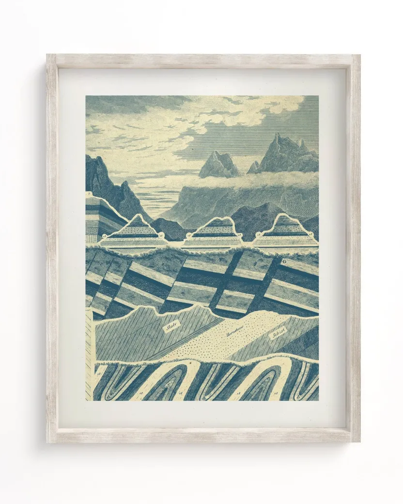 Cognitive Surplus Geology Layers Scientific Illustration Museum Print* Wall Art | Geology + Earth Science