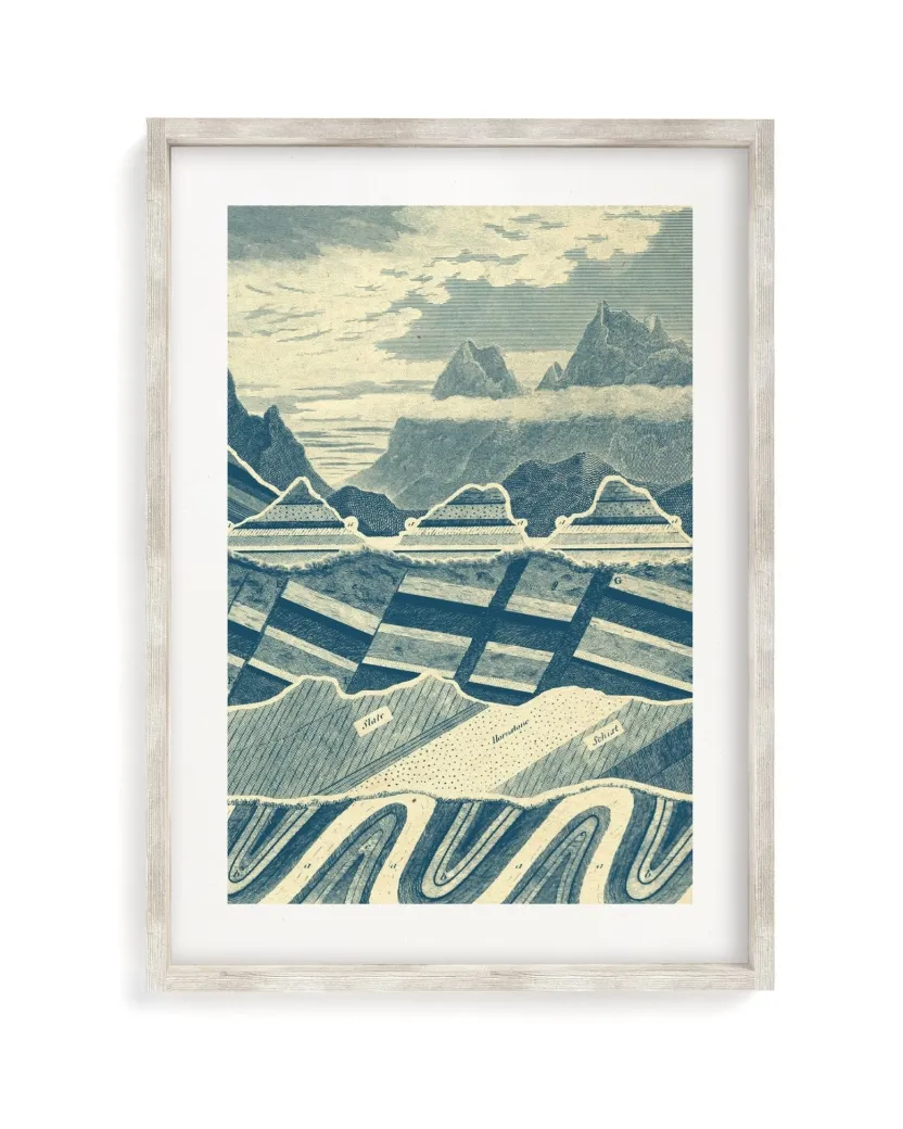 Cognitive Surplus Geology Layers Scientific Illustration Museum Print* Wall Art | Geology + Earth Science
