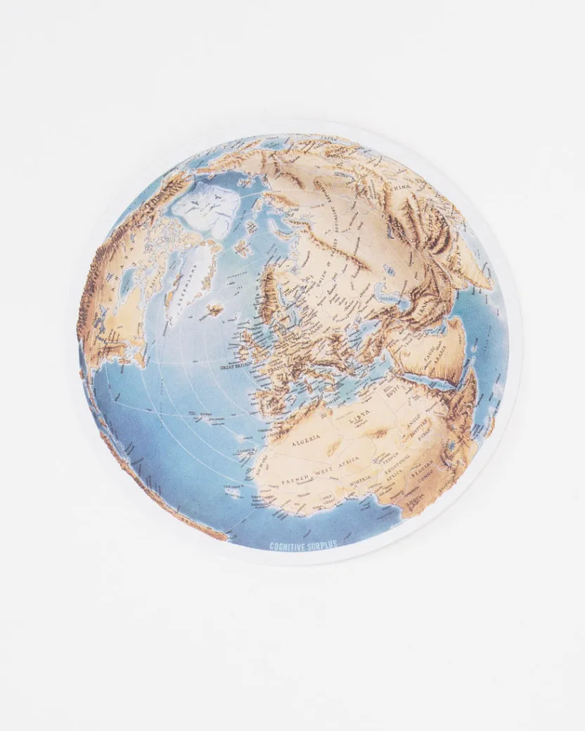 Cognitive Surplus Globe Sticker* Stickers | Geology + Earth Science