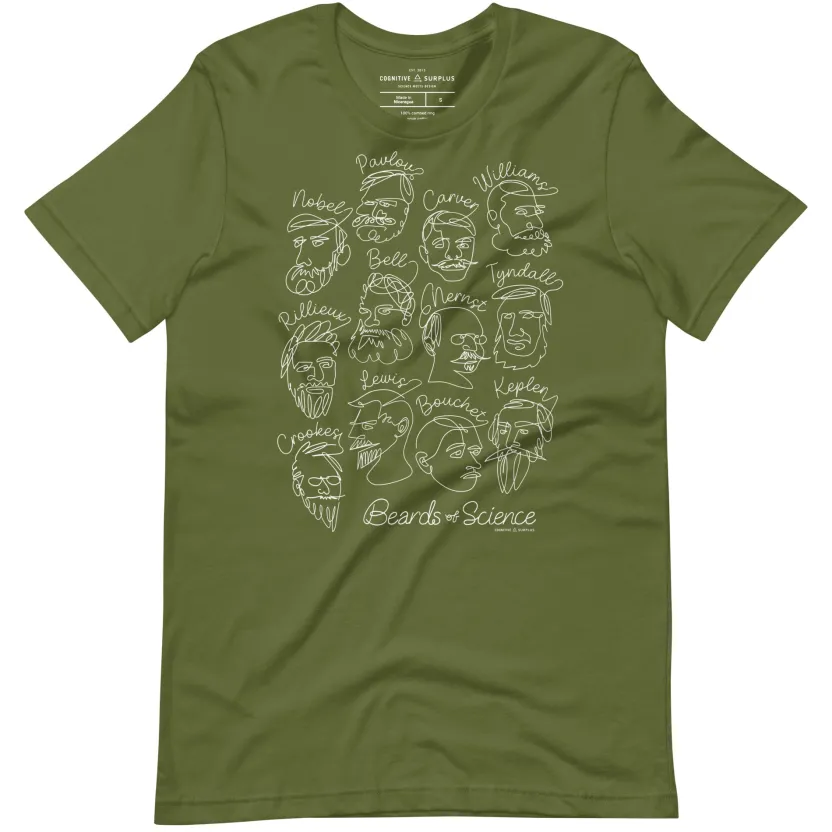 Cognitive Surplus Great Beards of Science Graphic Tee* Unisex Graphic Tees