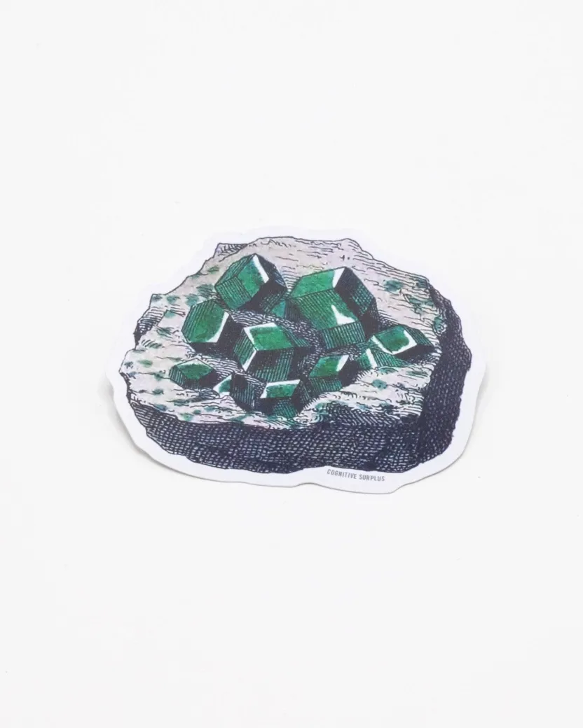 Cognitive Surplus Green Gem Sticker* Stickers | Geology + Earth Science