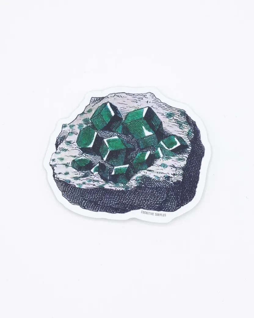 Cognitive Surplus Green Gem Sticker* Stickers | Geology + Earth Science