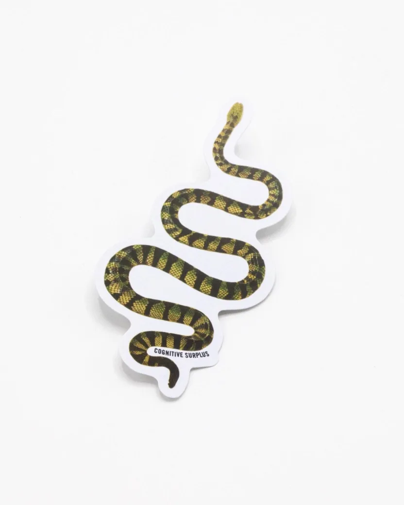 Cognitive Surplus Green Snake Sticker* Stickers | Biology
