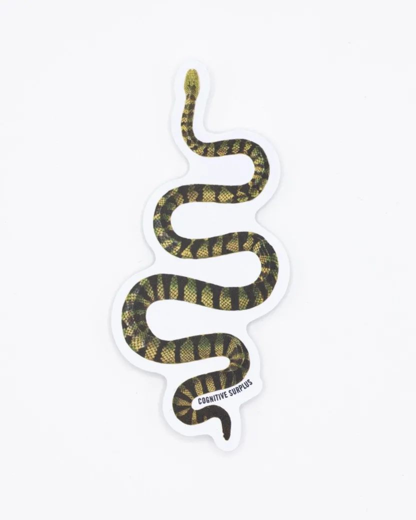 Cognitive Surplus Green Snake Sticker* Stickers | Biology