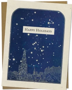 Cognitive Surplus Happy Holidays Card - Star Chart Greeting Card | * Greeting Cards | Astronomy