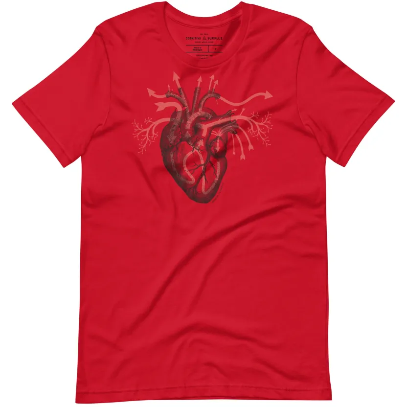 Cognitive Surplus Heart Blood Flow Graphic Tee* Unisex Graphic Tees | Medicine